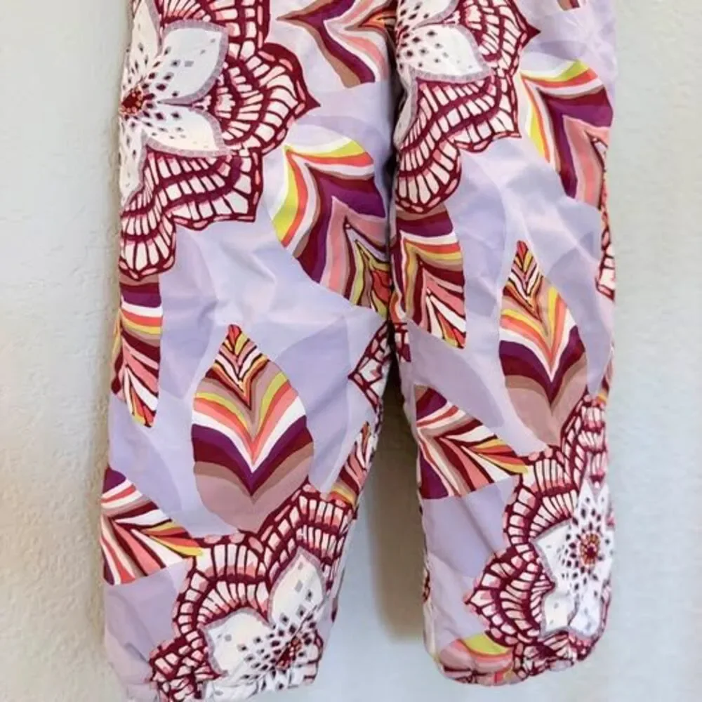 BabyGap Insulated Snow Bib Overalls Floral Print Toddler Girls 5T